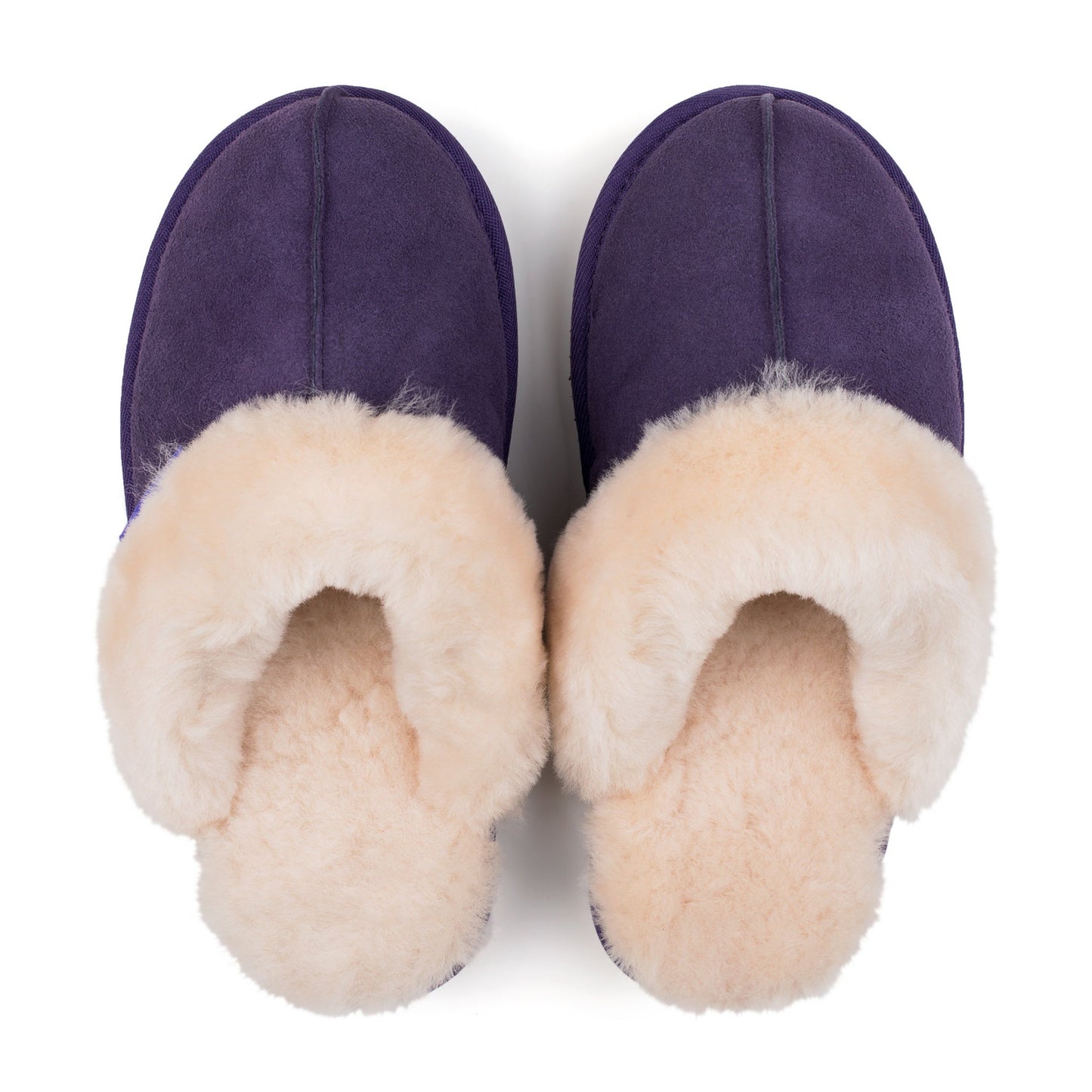 ANN PURPLE SHEEPSKIN SLIPPER MULE