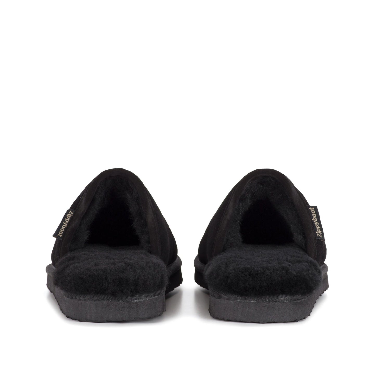 ALLEN BLACK SHEEPSKIN SLIPPER MULE