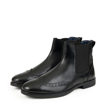 ALEXANDER BLACK LEATHER CHELSEA BOOT