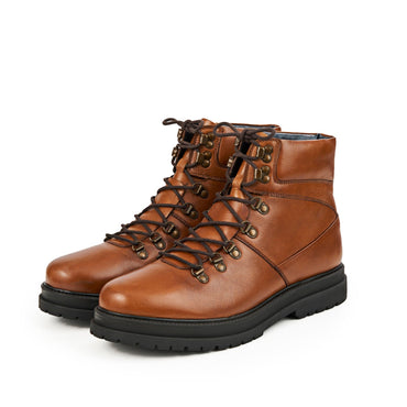 MASTER TAN LEATHER HIKER-STYLE BOOT