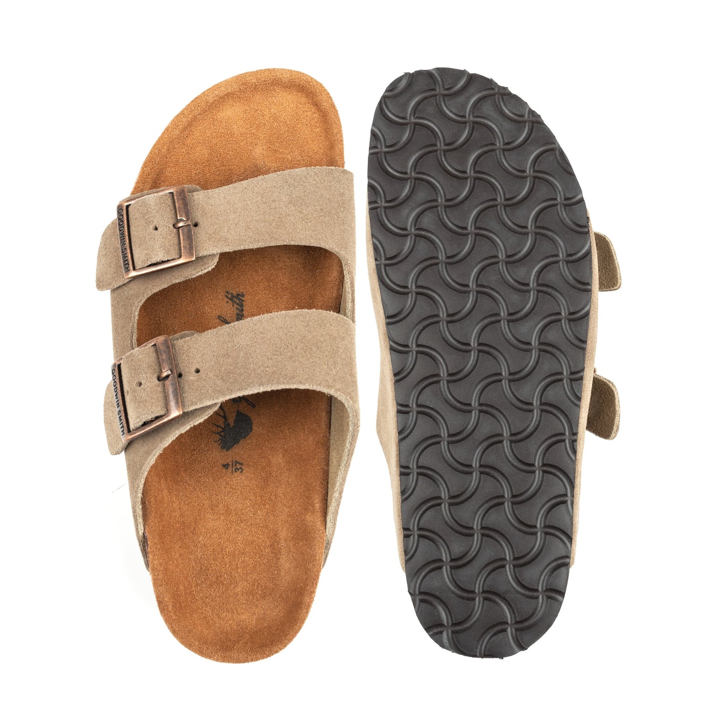 HIBISCUS STONE SUEDE STRAP CORK SANDAL
